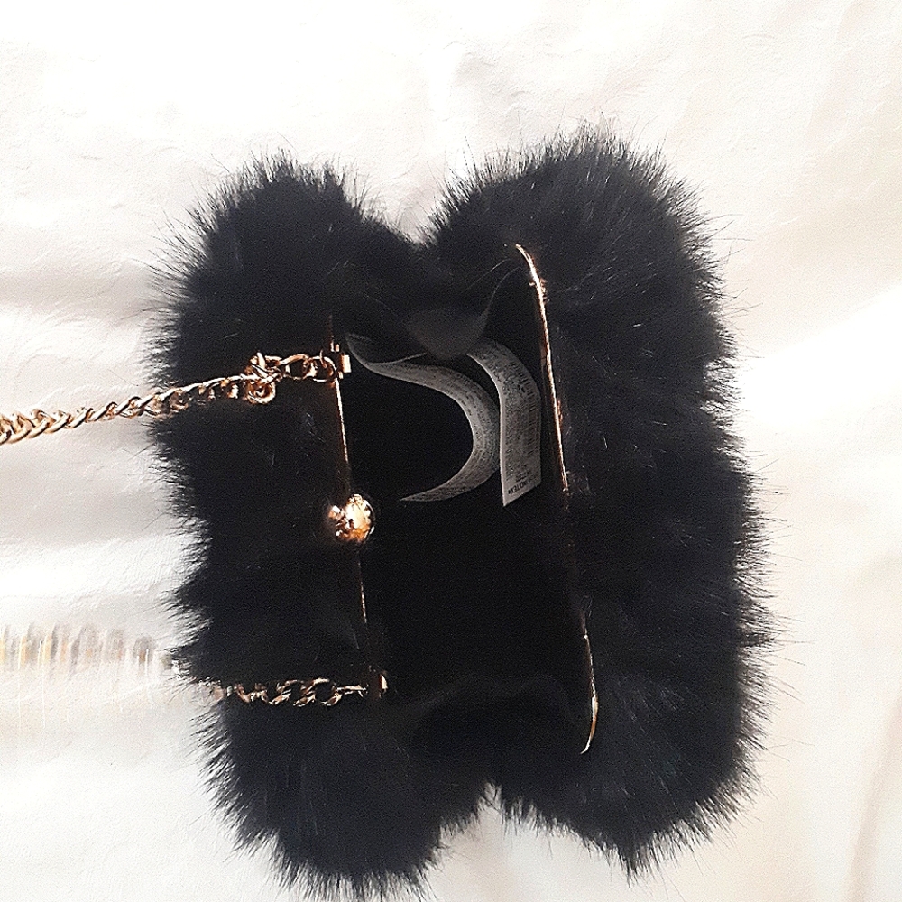 Zara faux fur bag